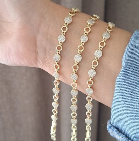 14 AYAR ALTIN RENGİ XUPİNG BİLEKLİK