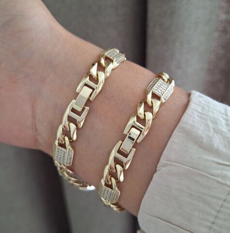 14 AYAR KAPLAMA XUPİNG TAŞLI BİLEKLİK