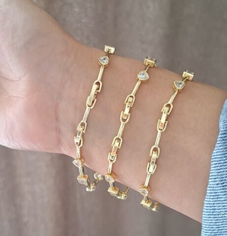 14 AYAR ALTIN RENGİ XUPİNG BİLEKLİK