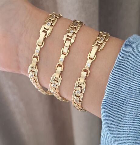 14 AYAR ALTIN RENGİ XUPİNG BİLEKLİK