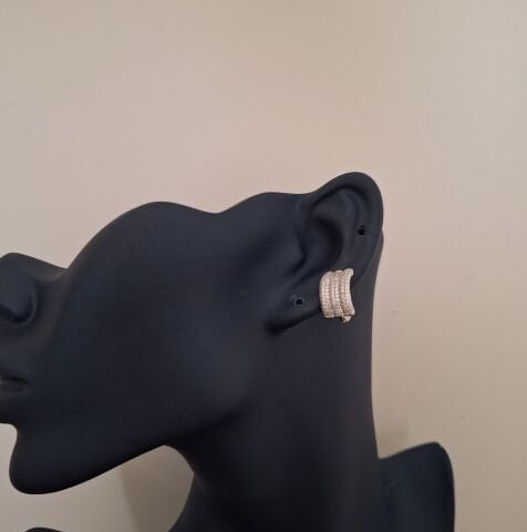 GÜMÜŞ RENK TAŞLI XUPİNG KÜPE