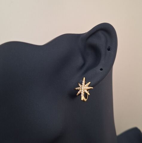 14 AYAR ALTIN RENGİ KUTUP YILDIZI XUPİNG KÜPE