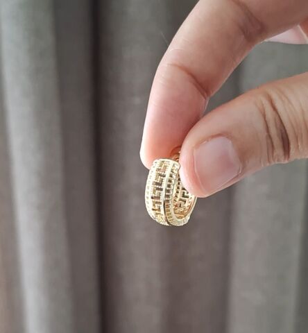 14 AYAR ALTIN RENGİ TAŞSIZ XUPİNG KÜPE