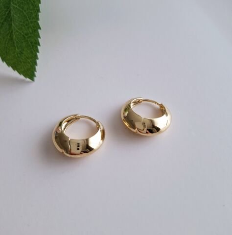 14 AYAR ALTIN RENGİ TAŞSIZ XUPİNG KÜPE