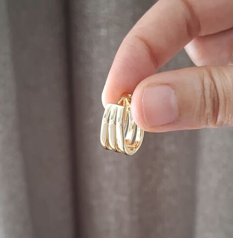 14 AYAR ALTIN RENGİ TAŞSIZ XUPİNG KÜPE