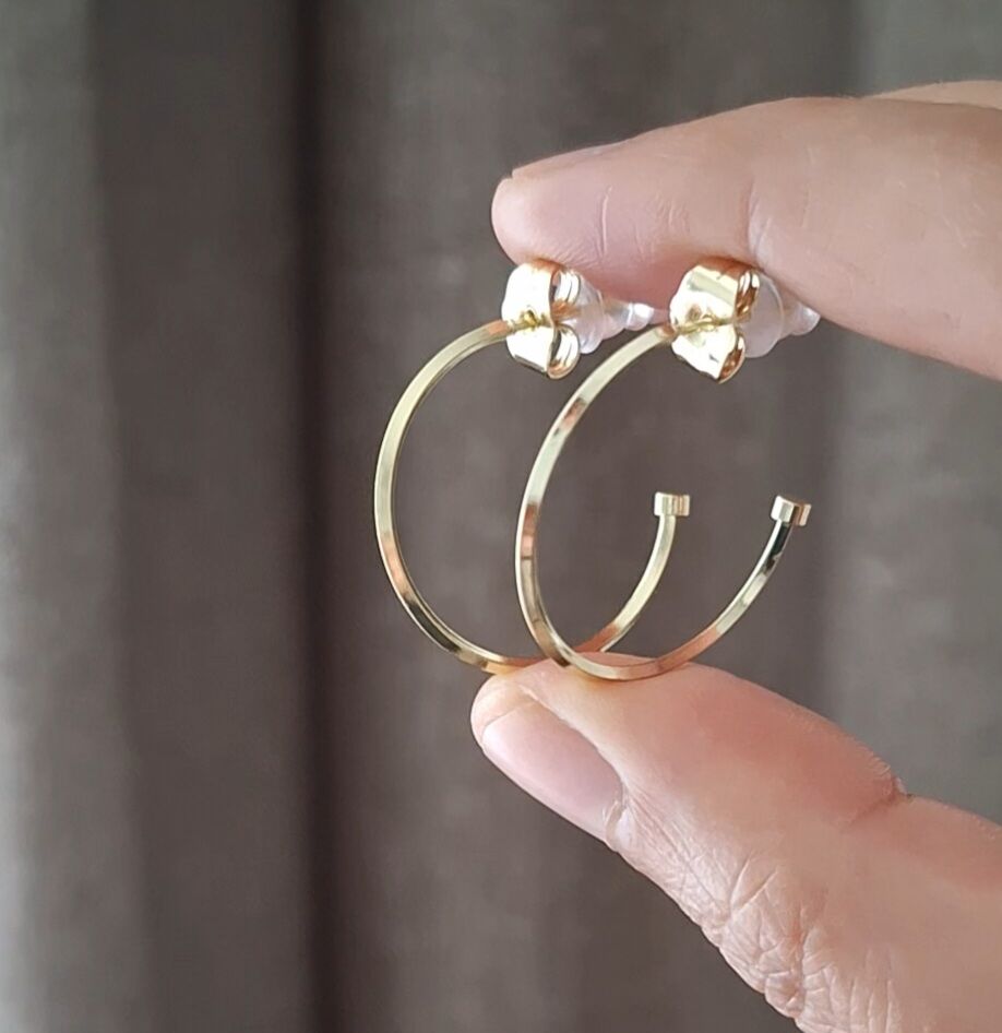 14 AYAR ALTIN RENGİ TAŞSIZ XUPİNG KÜPE