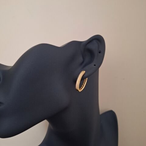 14 AYAR ALTIN RENGİ TAŞLI XUPİNG KÜPE