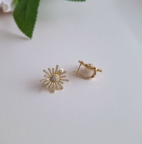 14 AYAR ALTIN RENGİ KÜÇÜK BOY XUPİNG KÜPE