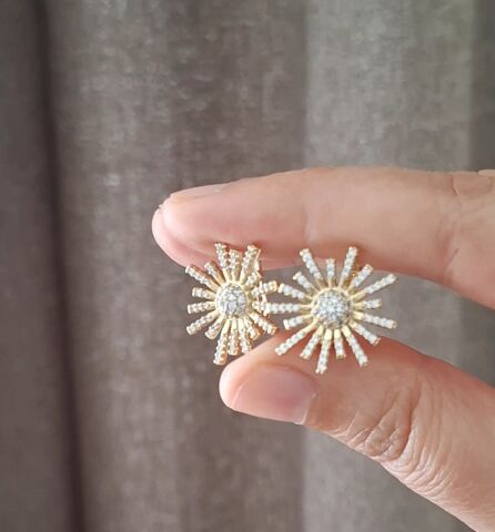 14 AYAR ALTIN RENGİ KÜÇÜK BOY XUPİNG KÜPE