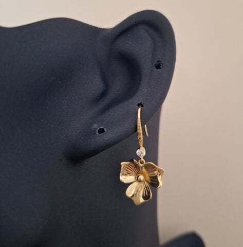 XUPİNG KÜPE 14 AYAR ALTIN RENGİ