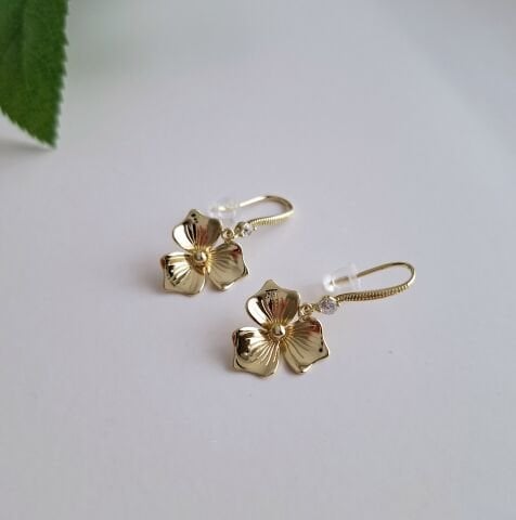 XUPİNG KÜPE 14 AYAR ALTIN RENGİ