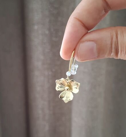 XUPİNG KÜPE 14 AYAR ALTIN RENGİ