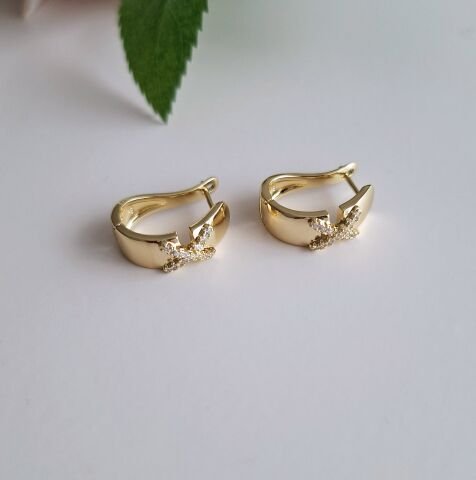 XUPİNG KÜPE 14 AYAR ALTIN RENGİ