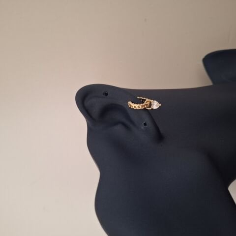 MİNİ BOY XUPİNG KÜPE 14 AYAR ALTIN RENGİ