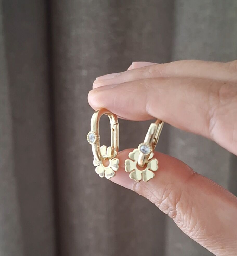 14 AYAR ALTIN RENGİ GÖÇMEN KÜPESİ