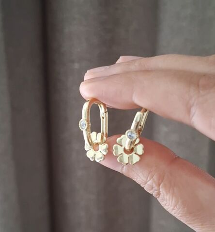 14 AYAR ALTIN RENGİ GÖÇMEN KÜPESİ