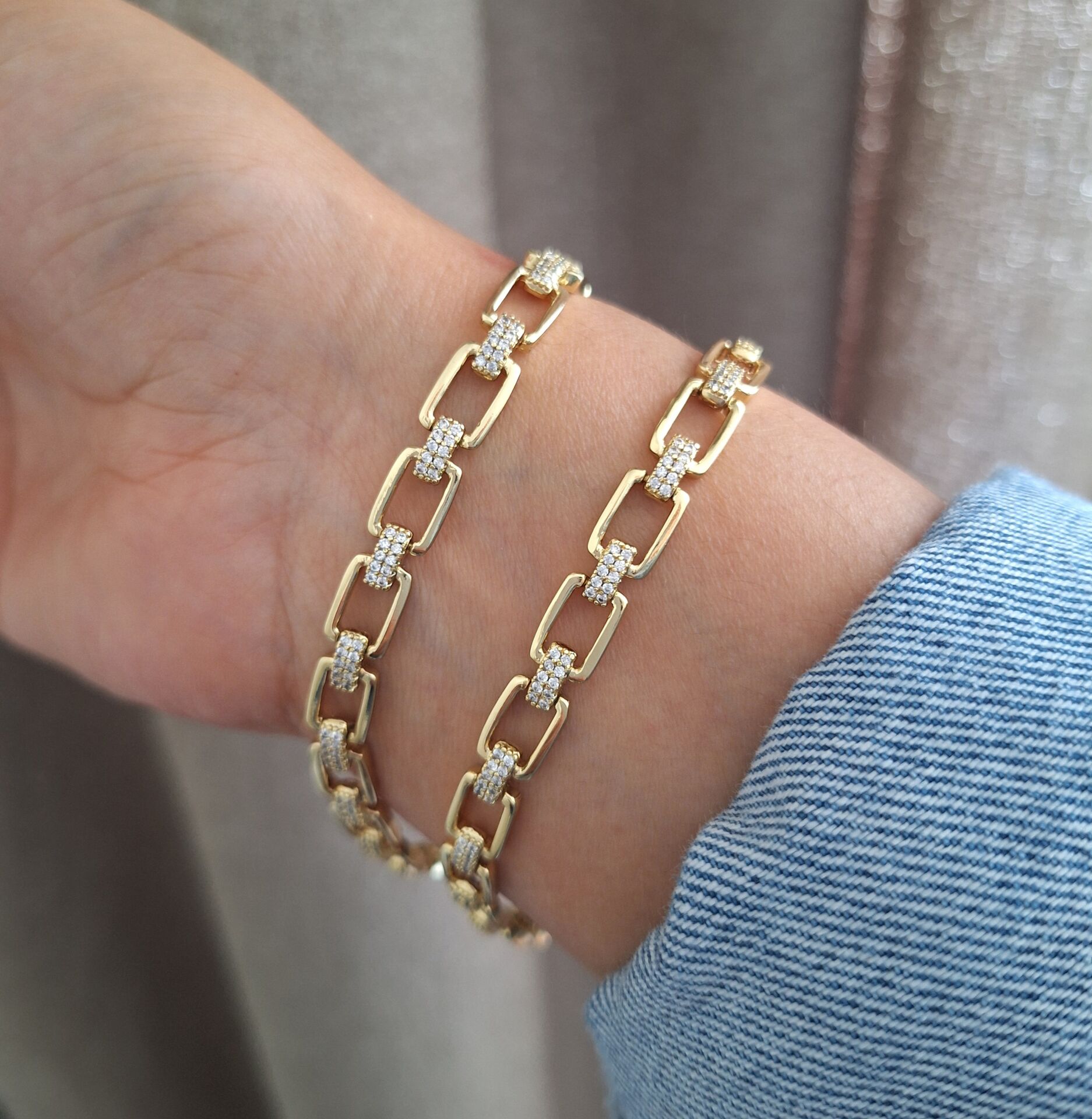 14 AYAR KAPLAMA  XUPİNG TAŞLI BİLEKLİK