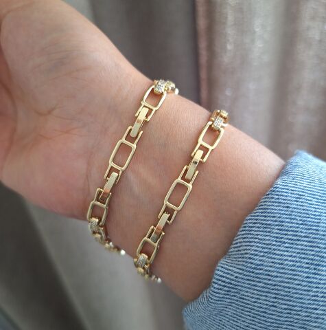 14 AYAR KAPLAMA  XUPİNG TAŞLI BİLEKLİK