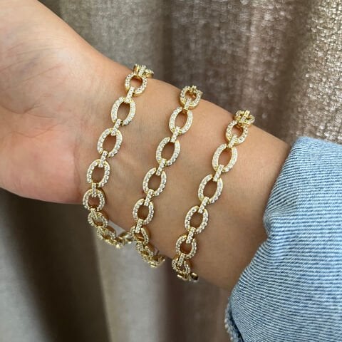 14 AYAR KAPLAMA XUPİNG TAŞLI BİLEKLİK