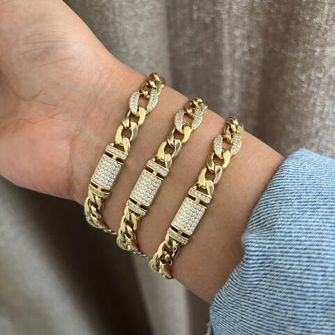 14 AYAR KAPLAMA  XUPİNG TAŞLI BİLEKLİK