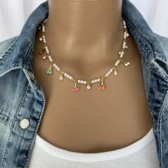 KİRAZ ÇELİK KOLYE