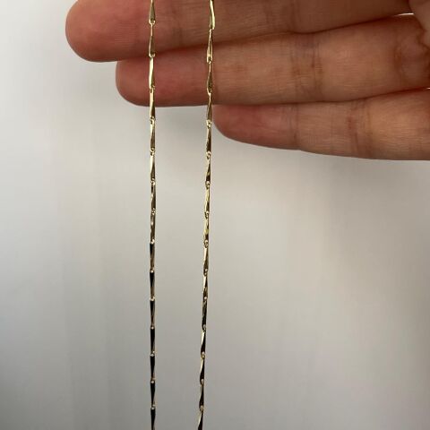 Xuping İnce Zincir Kolye 14 K Altın Rengi 45 cm.