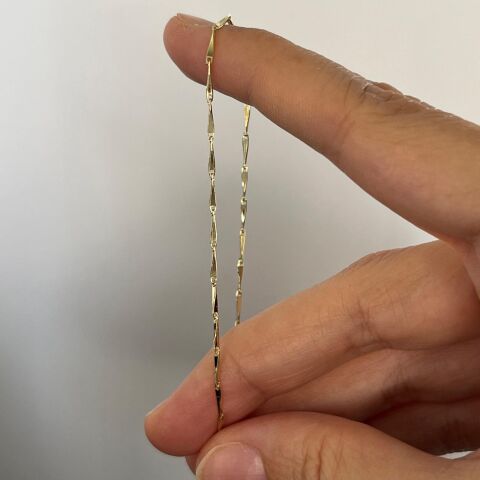 Xuping İnce Zincir Kolye 14 K Altın Rengi 45 cm.