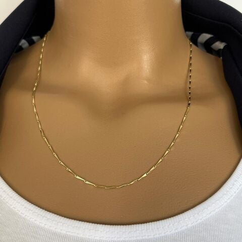 Xuping İnce Zincir Kolye 14 K Altın Rengi 45 cm.