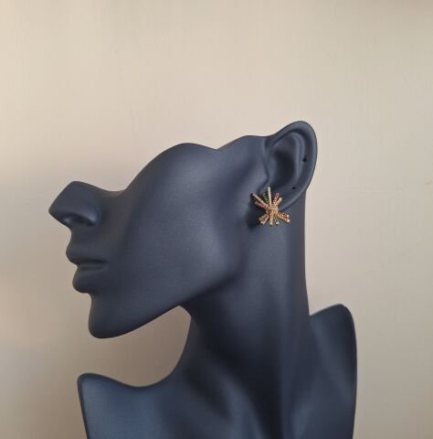 RENKLİ TAŞLI XUPİNG KÜPE