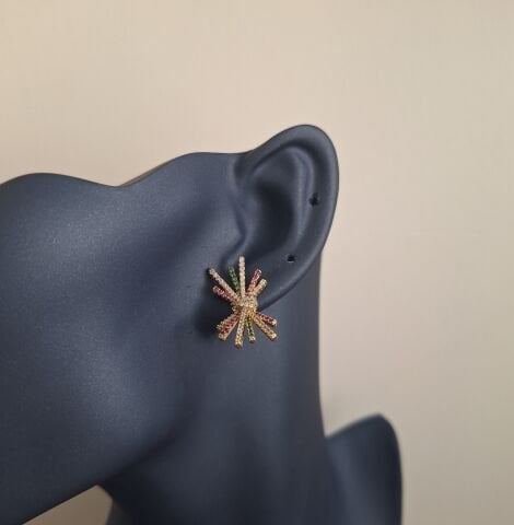 RENKLİ TAŞLI XUPİNG KÜPE