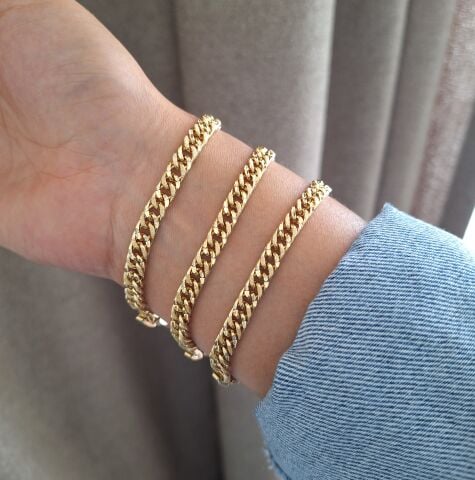 XUPİNG BİLEKLİK 14 AYAR ALTIN RENGİ