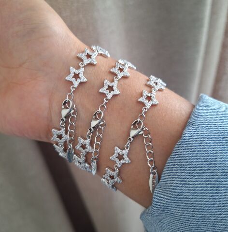 Xuping Gümüş Renk Yıldız Bileklik