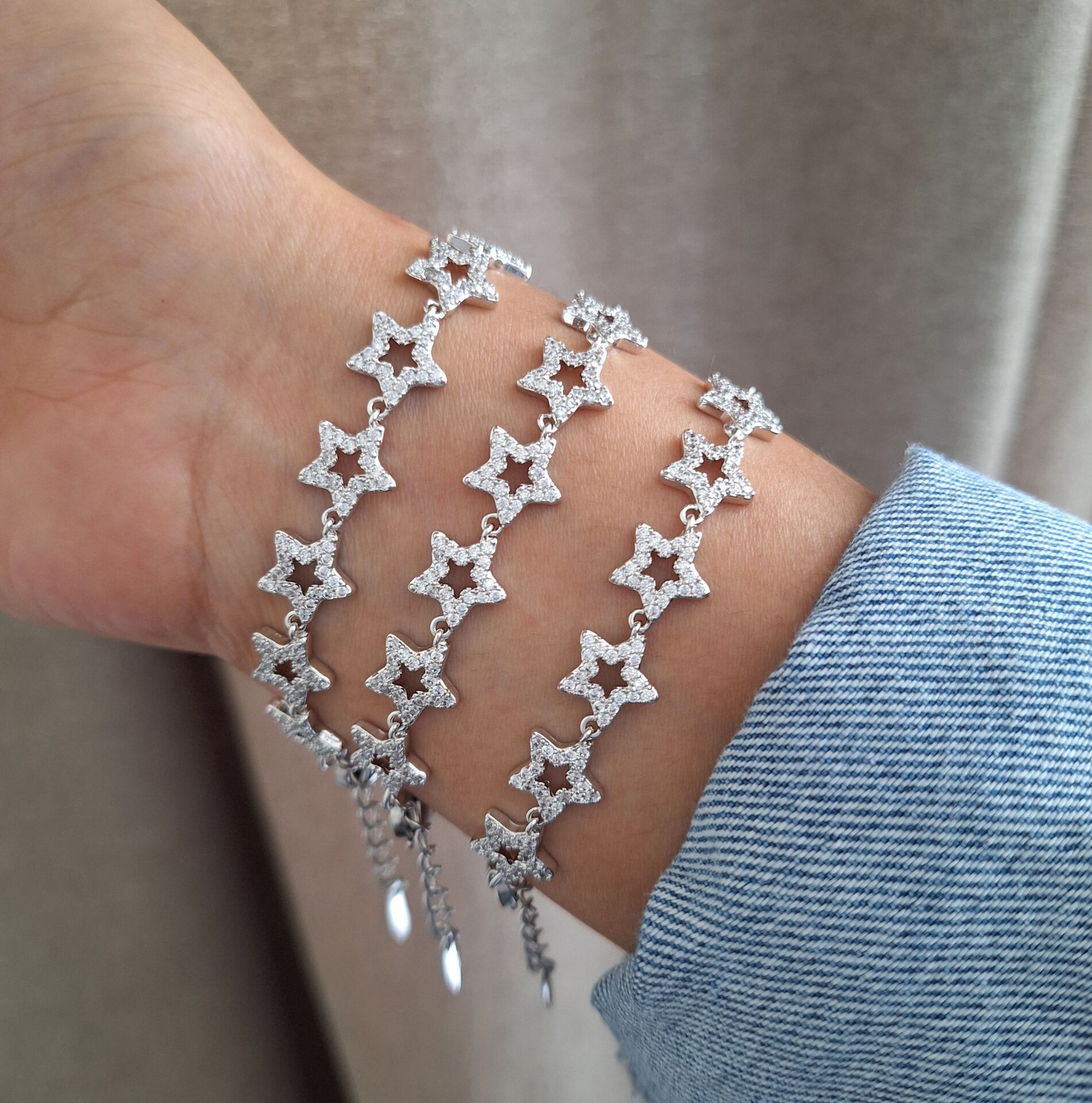 Xuping Gümüş Renk Yıldız Bileklik