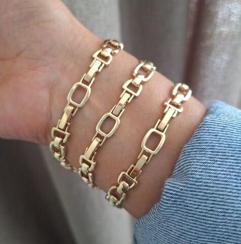 XUPİNG BİLEKLİK 14 AYAR ALTIN RENGİ