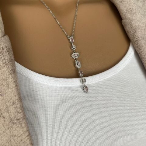 GÜMÜŞ RENK ÇELİK Y KOLYE