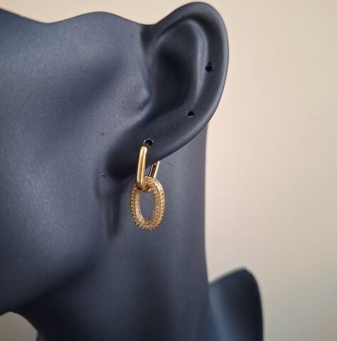 14 AYAR ALTIN RENGİ XUPİNG KÜPE