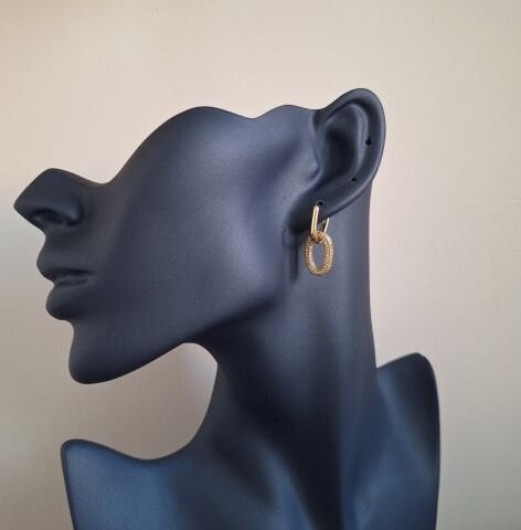 14 AYAR ALTIN RENGİ XUPİNG KÜPE