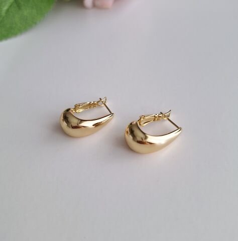 14 AYAR ALTIN RENGİ XUPİNG TAŞSIZ KÜPE