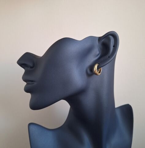 14 AYAR ALTIN RENGİ XUPİNG TAŞSIZ KÜPE