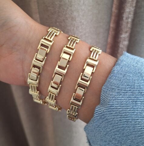 XUPİNG BİLEKLİK 14 AYAR ALTIN RENGİ