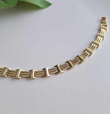 XUPİNG BİLEKLİK 14 AYAR ALTIN RENGİ