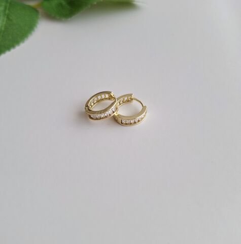 XUPİNG KÜPE KÜÇÜK BOY 14 AYAR ALTIN RENGİ