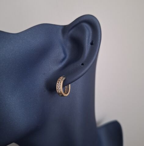 XUPİNG KÜPE KÜÇÜK BOY 14 AYAR ALTIN RENGİ