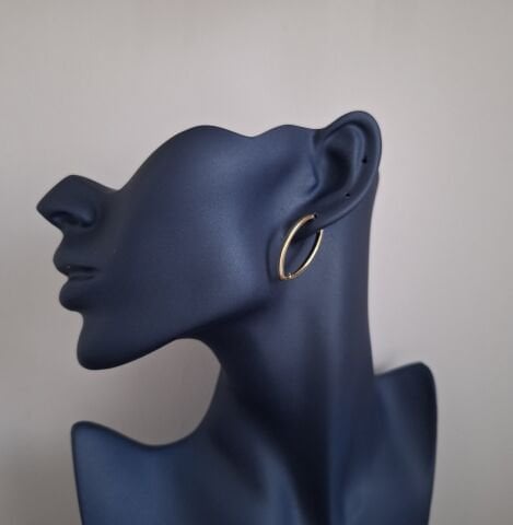 TAŞSIZ XUPİNG KÜPE 14 AYAR ALTIN RENGİ