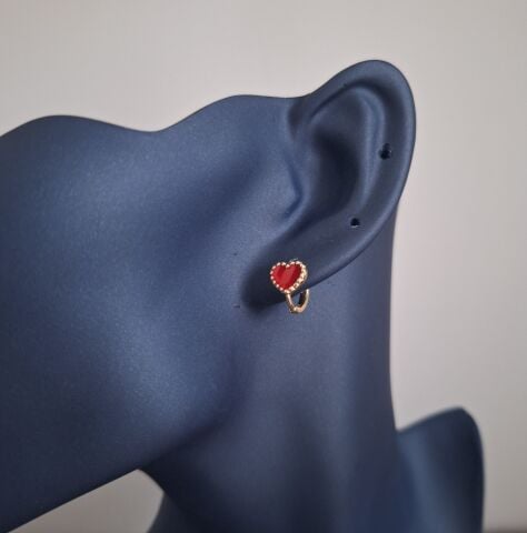 MİNİ BOY XUPİNG KÜPE 14 AYAR ALTIN RENGİ