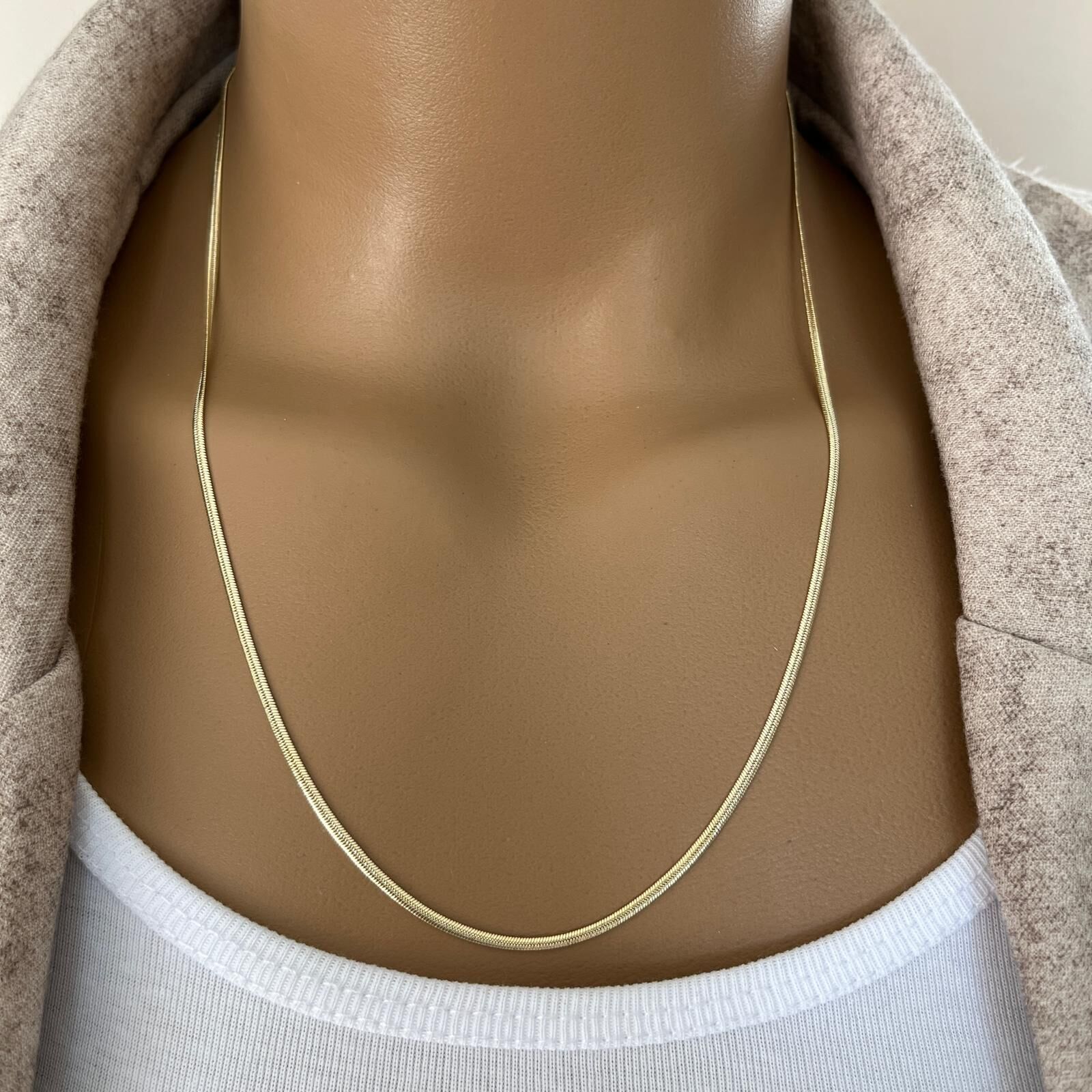 XUPİNG İNCE İTALYAN ZİNCİR 14 AYAR GÖRÜNÜMLÜ 50 CM