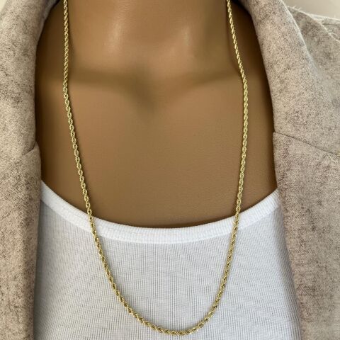 XUPİNG ZİNCİR 14 AYAR GÖRÜNÜMLÜ BURGU 60 CM