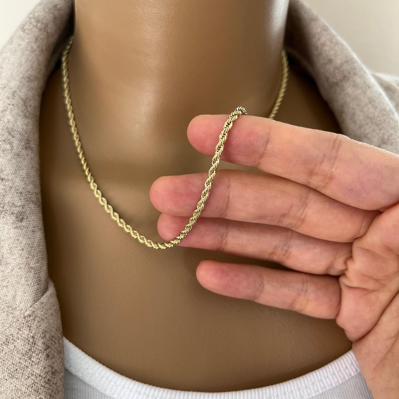 XUPİNG ZİNCİR 14 AYAR GÖRÜNÜMLÜ BURGU 45 CM