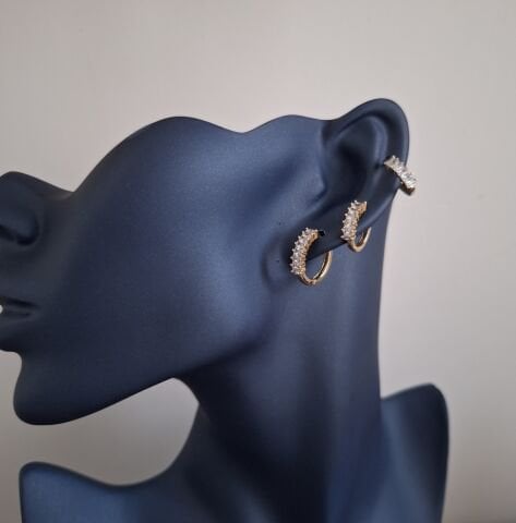 XUPİNG 3'LÜ KÜPE 14 AYAR ALTIN RENGİ