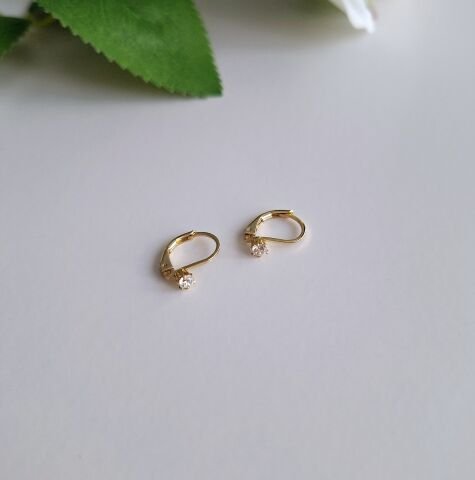 MİNİ BOY XUPİNG KÜPE 14 AYAR ALTIN RENGİ